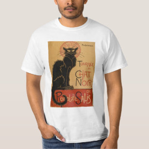 Art Nouveau Le Chat Noir Vintage Black Cat T-Shirt