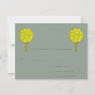 Art Nouveau Lemon Tree RSVP Response Card