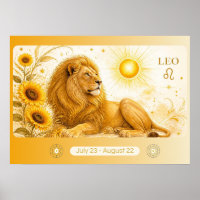 Art Nouveau Leo Zodiac Wall Art