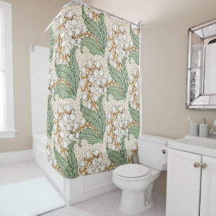 Art nouveau lily of the valley flower pattern LRG Shower Curtain