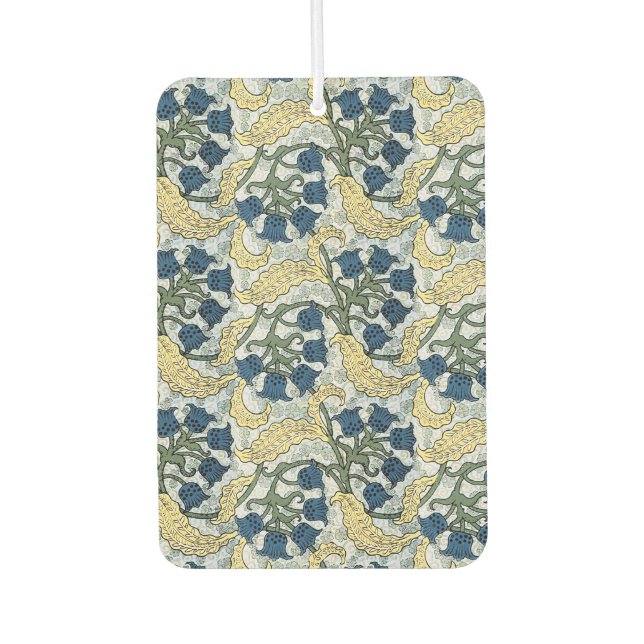 Art Nouveau Lily of the Valley Flower Verneuil  Car Air Freshener (Front)