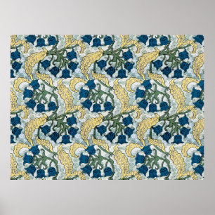Art Nouveau Lily of the Valley Flower Verneuil  Poster