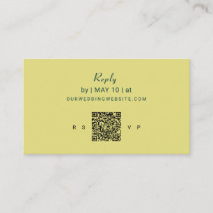 Art Nouveau Lily Wedding QR Code Reply Enclosure Card