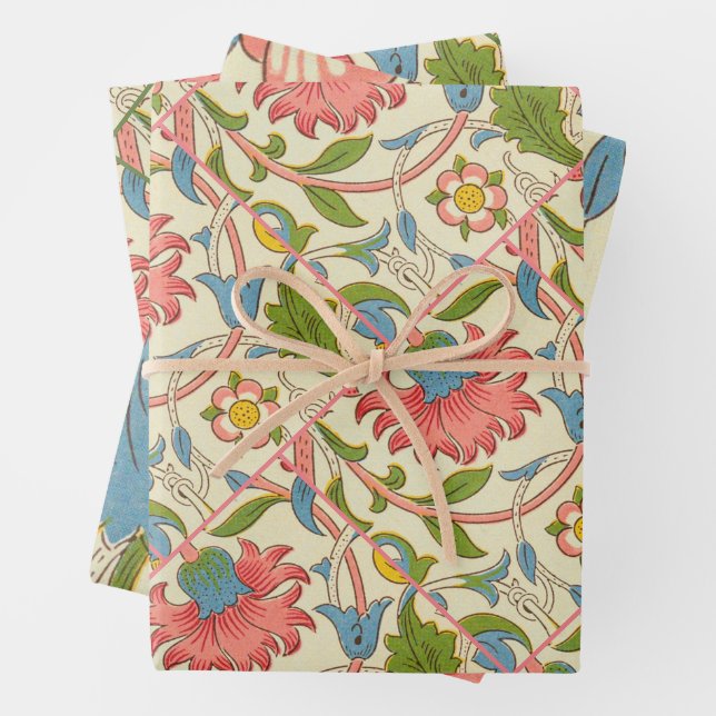 Art nouveau lodden pattern - William Morris Wrapping Paper Sheet (In situ)
