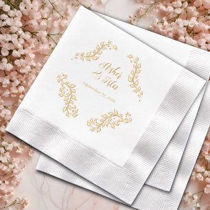 Art Nouveau Luxurious  Wedding  Foil Napkins