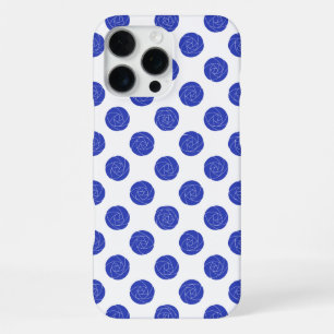 Art Nouveau Mackintosh Roses Retro Floral Blue iPhone 16 Pro Max Case