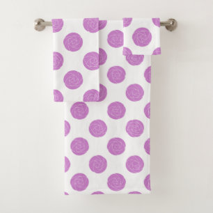 Art Nouveau Mackintosh Roses Retro Floral Pink Bath Towel Set