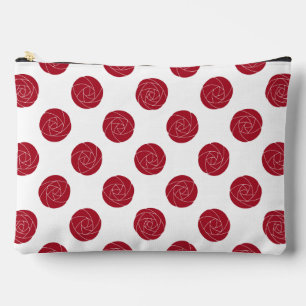 Art Nouveau Mackintosh Roses Retro Floral Red Accessory Pouch