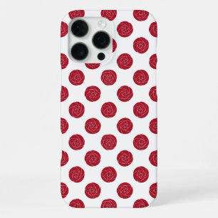 Art Nouveau Mackintosh Roses Retro Floral Red iPhone 16 Pro Max Case