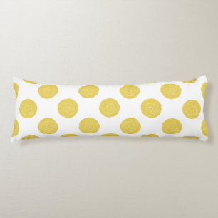 Art Nouveau Mackintosh Roses Retro Floral Yellow Body Cushion