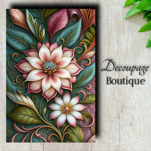 Art Nouveau Magnolia Decoupage Tissue Paper
