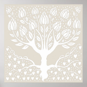 Art Nouveau - Magnolia Tree by Aubrey Beardsley Poster