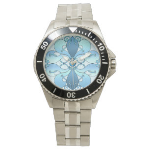 Art Nouveau Mandala in Blue Watch