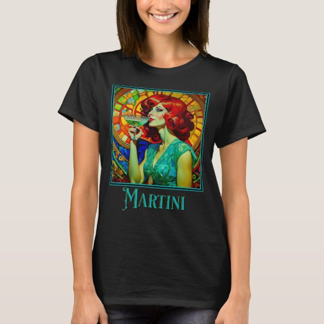 Art Nouveau Martini T-Shirt (Front)