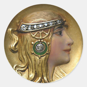 Art Nouveau Medallion Sticker