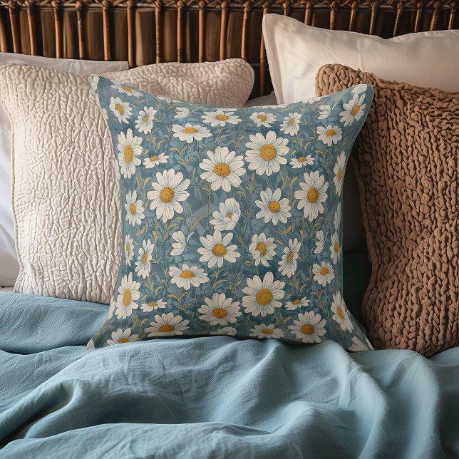 Art Nouveau Medium Shasta Daisy  Cushion (Creator Uploaded)