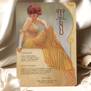 Art Nouveau Menu Card