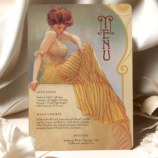 Art Nouveau Menu Card (Creator Uploaded)