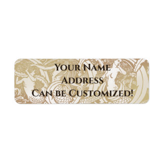 Art Nouveau Mermaids Return Address Label
