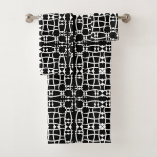 Art nouveau monochromatic pattern  bath towel set