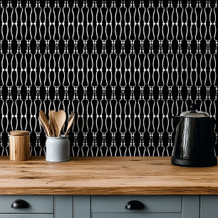 Art nouveau monochromatic pattern ceramic tile