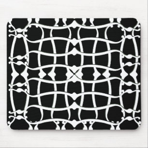 Art nouveau monochromatic pattern mouse pad