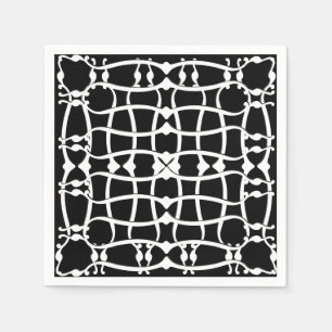 Art nouveau monochromatic pattern  napkin