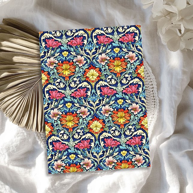 Art nouveau Morris colourful vibrant flowers Tissue Paper (Art nouveau Morris colorful vibrant flowers Tissue Paper)