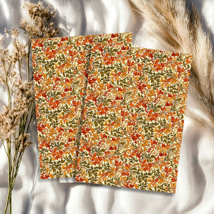 Art nouveau Morris fall autumn vibrant colors leaf Tissue Paper