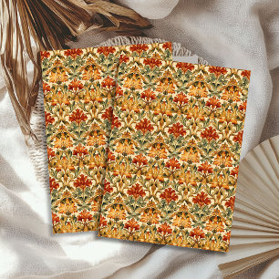 Art nouveau Morris fall autumnal pastel colors Tissue Paper