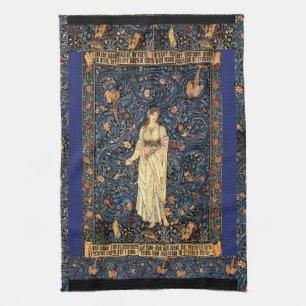Art Nouveau Morris Lady Bird Animal Flower Towel