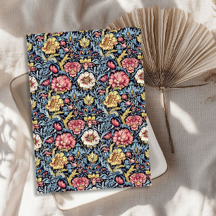 Art nouveau Morris magenta yellow pastel blue chic Tissue Paper