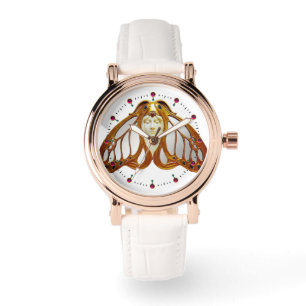 ART NOUVEAU MOTH WOMAN WATCH