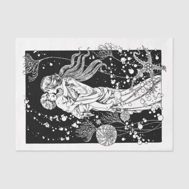 Art Nouveau Mother & Child Decoupage Tissue Paper (Front)