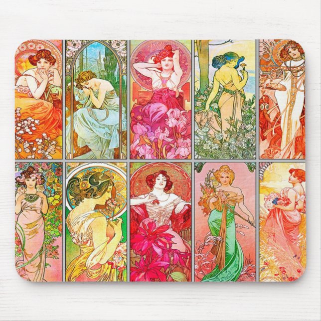 Art Nouveau Mouse Pad (Front)