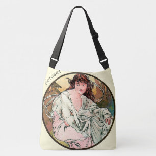 Art Nouveau Mucha Calendar October Crossbody Bag