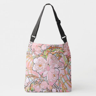 Art Nouveau Mucha Peony Flowers Tote Bag