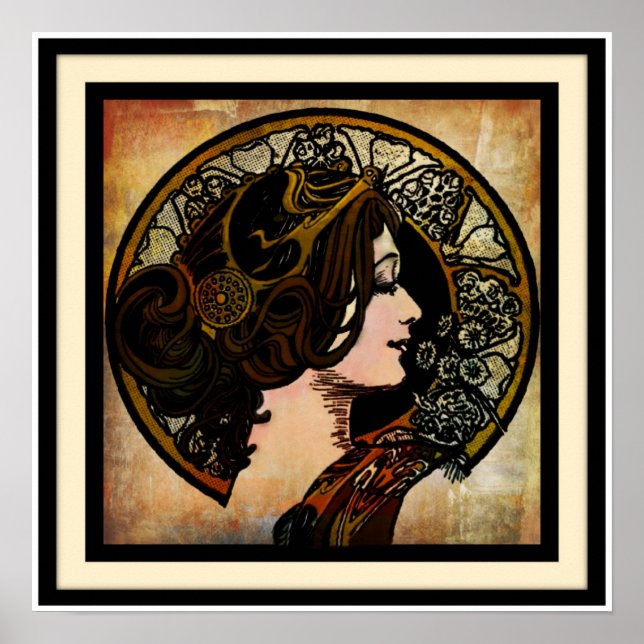 Art Nouveau Mucha Style print (Front)