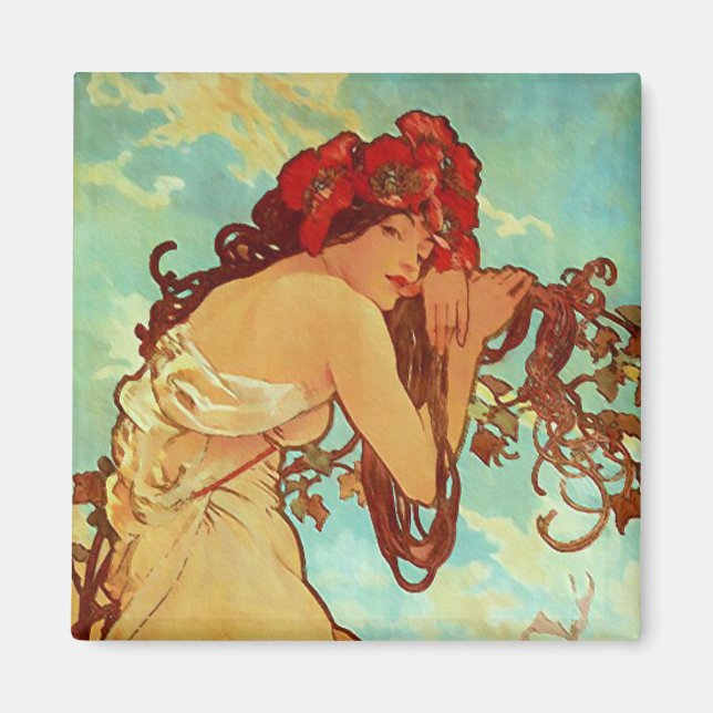 Art Nouveau - Mucha - Summer Magnet (Front)