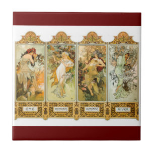 Art Nouveau Mucha Tile