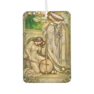 Art Nouveau Music Maidens Vintage Illustration  Car Air Freshener