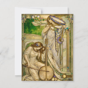 Art Nouveau Music Maidens Vintage Illustration Card