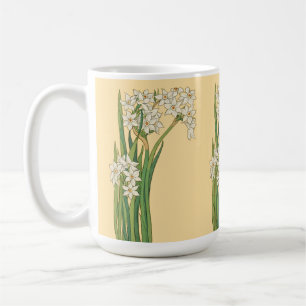 Art Nouveau Narcissus Flowers Coffee Mug