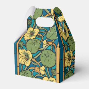 Art Nouveau Nasturtium Blue Gold floral Verneuil Favour Box