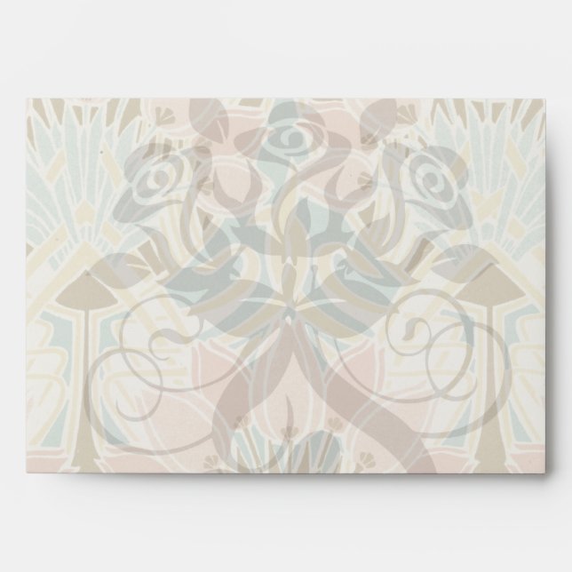 art nouveau nature floral pattern art envelopes (Front)