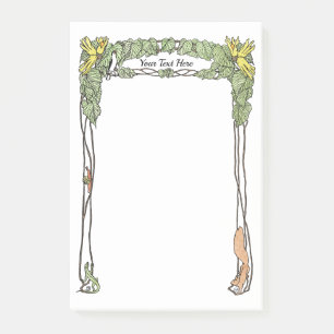 Art Nouveau Nature Themed - Watercolor Post-it Notes