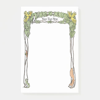 Art Nouveau Nature Themed - Watercolor Post-it Notes