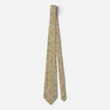 Art Nouveau Necktie Blues and Greens