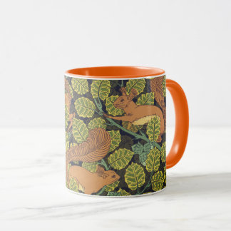 Art Nouveau Oak Squirrels Mug