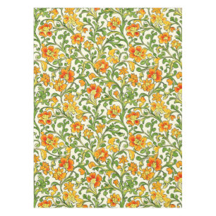  Art Nouveau orange and yellow floral pattern  Tablecloth